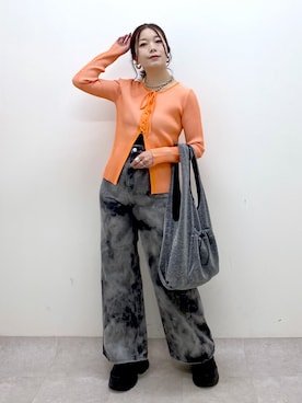 「JEANASIS（ジーナシス）のランダムアウトソールスニーカー/968688（スニーカー）」を使った、Chisaさん（レディース・154cm）の冬コーディネート