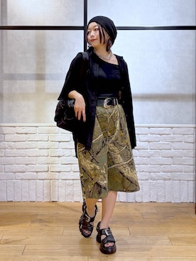 「PAGEBOY（ページボーイ）のアイテム（サンダル）」を使った、Chisaさん（レディース・154cm）の夏コーディネート