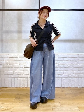 「アイテム（ノーカラージャケット）」を使った、Chisaさん（レディース・154cm・40代）の夏コーディネート