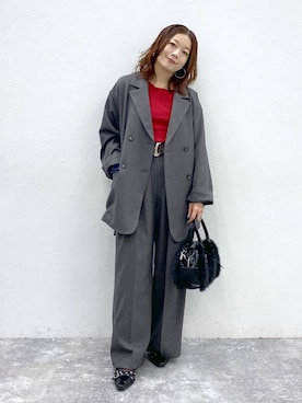 「アイテム（テーラードジャケット）」を使った、Chisaさん（レディース・154cm・40代）の秋コーディネート