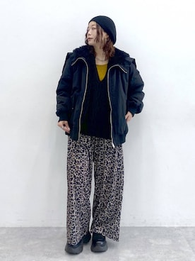 「アイテム（ハンチング/ベレー帽）」を使った、Chisaさん（レディース・154cm・40代）の秋コーディネート