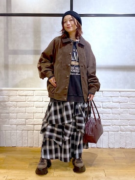 「アイテム（スウェット）」を使った、Chisaさん（レディース・154cm・30代）の秋コーディネート