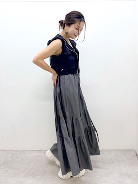 「PAGEBOY（ページボーイ）のアイテム（その他アウター）」を使った、Chisaさん（レディース・154cm）の春コーディネート