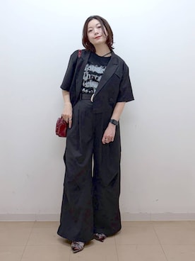 「PBLIM（ページボーイリム）のアイテム」を使った、Chisaさん（レディース・154cm）の夏コーディネート