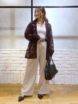 「アイテム（キャミソール）」を使った、Chisaさん（レディース・154cm・40代）の夏コーディネート
