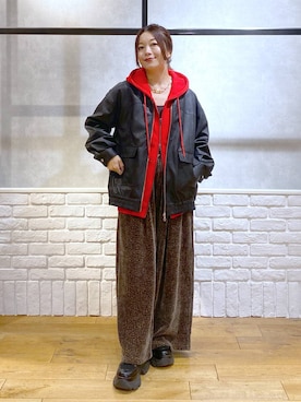 「アイテム（ブルゾン）」を使った、Chisaさん（レディース・154cm・40代）の秋コーディネート