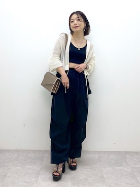 「PAGEBOY（ページボーイ）のアイテム（サンダル）」を使った、Chisaさん（レディース・154cm）の春コーディネート