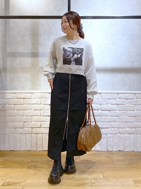 「アイテム（スウェット）」を使った、Chisaさん（レディース・154cm・30代）の秋コーディネート