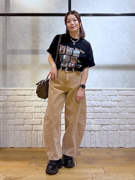 「PBLIM（ページボーイリム）のアイテム」を使った、Chisaさん（レディース・154cm）の春コーディネート