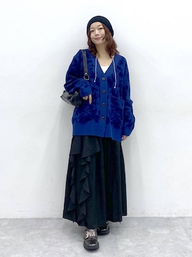 「アイテム（ハンチング/ベレー帽）」を使った、Chisaさん（レディース・154cm・30代）の秋コーディネート