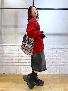 「アイテム（アクセサリー）」を使った、Chisaさん（レディース・154cm・30代）の秋コーディネート