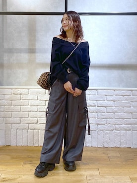 「アイテム（ネックレス）」を使った、Chisaさん（レディース・154cm・40代）の冬コーディネート