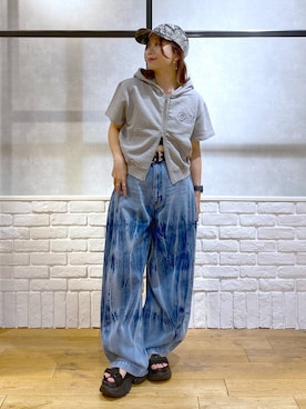 「アイテム（帽子）」を使った、Chisaさん（レディース・154cm・30代）の夏コーディネート