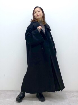 「PAGEBOY（ページボーイ）のアイテム（ステンカラーコート）」を使った、Chisaさん（レディース・154cm）の秋コーディネート