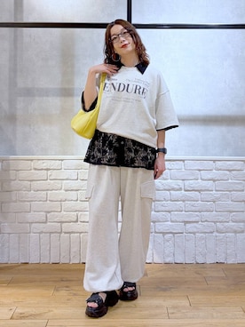 「PAGEBOY（ページボーイ）のアイテム（バッグ）」を使った、Chisaさん（レディース・154cm）の春コーディネート