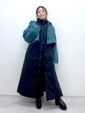 「ロングベスト」｜「アイテム（その他アウター）」を使った、Chisaさん（レディース・154cm）の秋コーディネート