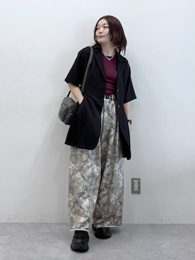 「PAGEBOY（ページボーイ）のアイテム（ジャケット/アウター）」を使った、Chisaさん（レディース・154cm）の春コーディネート