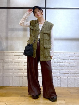 「アイテム（スウェットパンツ）」を使った、Chisaさん（レディース・154cm・40代）の夏コーディネート