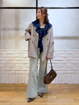 「PAGEBOY（ページボーイ）のアイテム（パンツ）」を使った、Chisaさん（レディース・154cm）の春コーディネート