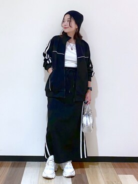 「アツいコーデ全部見せ」｜「アイテム（ジャージ）」を使った、Chisaさん（レディース・154cm）の夏コーディネート