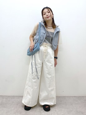 「PAGEBOY（ページボーイ）のアイテム（その他アウター）」を使った、Chisaさん（レディース・154cm）の春コーディネート