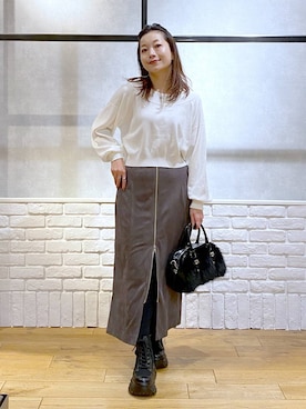 「PAGEBOY（ページボーイ）のアイテム（バッグ）」を使った、Chisaさん（レディース・154cm）の冬コーディネート