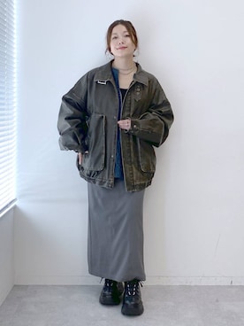 「アイテム（ブルゾン）」を使った、Chisaさん（レディース・154cm・40代）の夏コーディネート