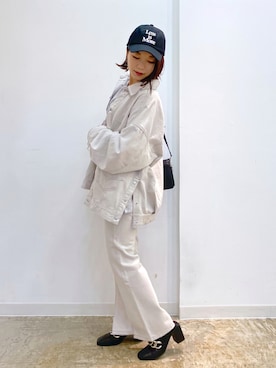 「PAGEBOY（ページボーイ）のチェーンスタッズショルダー（ショルダーバッグ）」を使った、Chisaさん（レディース・154cm）の秋コーディネート