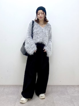 「FILA」｜Chisaさん（レディース・154cm）の冬コーディネート