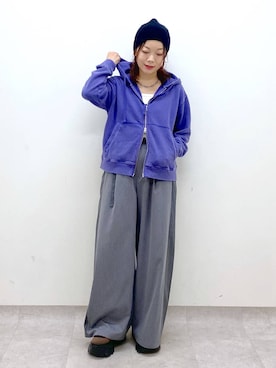 「アイテム（パーカー）」を使った、Chisaさん（レディース・154cm・30代）の秋コーディネート