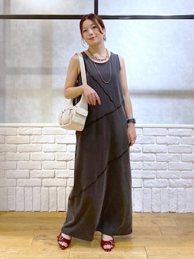 「アイテム（バッグ）」を使った、Chisaさん（レディース・154cm・30代）の夏コーディネート