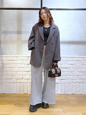 「アイテム（テーラードジャケット）」を使った、Chisaさん（レディース・154cm・30代）の秋コーディネート