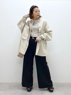 「PAGEBOY（ページボーイ）のアイテム（カチューシャ）」を使った、Chisaさん（レディース・154cm）の春コーディネート