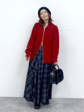 「アイテム（帽子）」を使った、Chisaさん（レディース・154cm・40代）の秋コーディネート