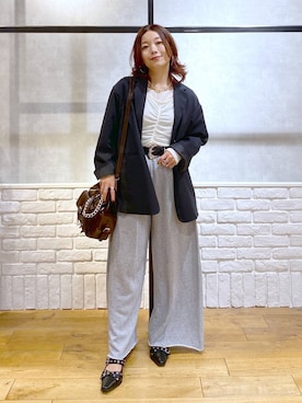 「アイテム（テーラードジャケット）」を使った、Chisaさん（レディース・154cm・30代）の秋コーディネート