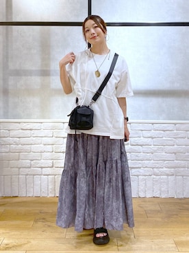 「アイテム（バッグ）」を使った、Chisaさん（レディース・154cm・30代）の夏コーディネート