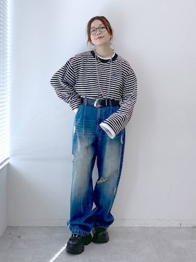 「若見え」｜Chisaさん（レディース・154cm）の夏コーディネート