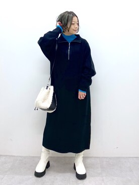 Chisaさん（レディース・154cm）の冬コーディネート