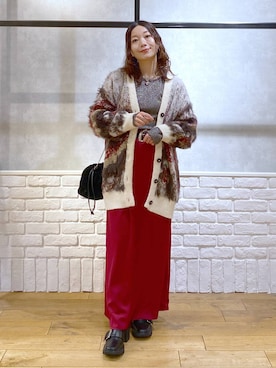 「アイテム（ハンドバッグ）」を使った、Chisaさん（レディース・154cm・40代）の冬コーディネート