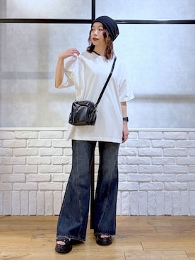 「PAGEBOY（ページボーイ）のアイテム（帽子）」を使った、Chisaさん（レディース・154cm）の春コーディネート