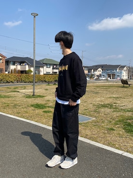 「アイテム（スウェット）」を使った、shimiさん（メンズ・166cm・20代）の春コーディネート