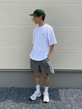「NEW BALANCE（ニューバランス）のアイテム」を使った、shimiさん（メンズ・166cm）の夏コーディネート