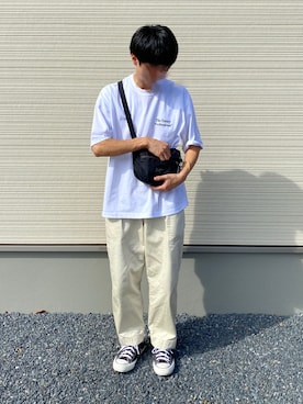 「ベージュパンツ」｜shimiさん（メンズ・166cm）の夏コーディネート