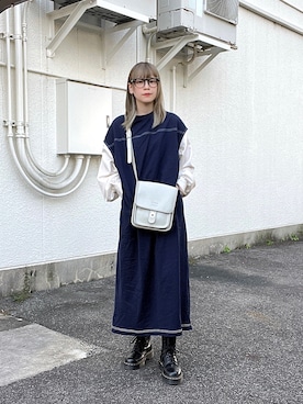 「DEVICE（デバイス）のアイテム」を使った、雅さん（骨格ストレート・レディース・158cm）の秋コーディネート