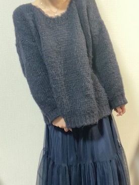 「TRICOTS JEAN MARC（トリコットジーンマルク）のアイテム（ニット/セーター）」を使った、まるちゃんさん（レディース・150cm）の冬コーディネート
