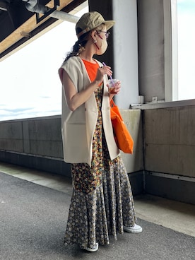 「SUBLIME（サブライム）のアイテム（キャップ）」を使った、ｅｒａさん（レディース・158cm）の夏コーディネート