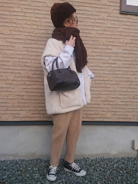 「SLOBE citron.（スローブシトロン）のアイテム（ジャケット/アウター）」を使った、ｅｒａさん（レディース・158cm）の冬コーディネート