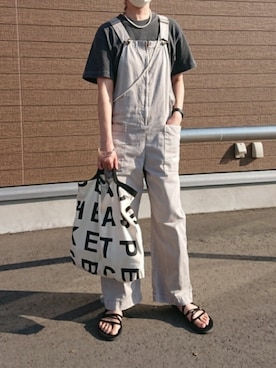 「SLOBE IENA（スローブイエナ）のアイテム（オールインワン・サロペット）」を使った、ｅｒａさん（レディース・158cm）の夏コーディネート