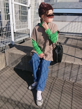 「PAR ICI（パーリッシィ）のアイテム（サロペット/オーバーオール）」を使った、ｅｒａさん（レディース・158cm）の秋コーディネート