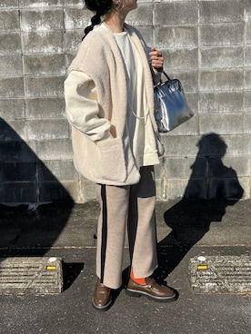 「カラーソックス」｜「アイテム（その他アウター）」を使った、ｅｒａさん（レディース・158cm）の冬コーディネート